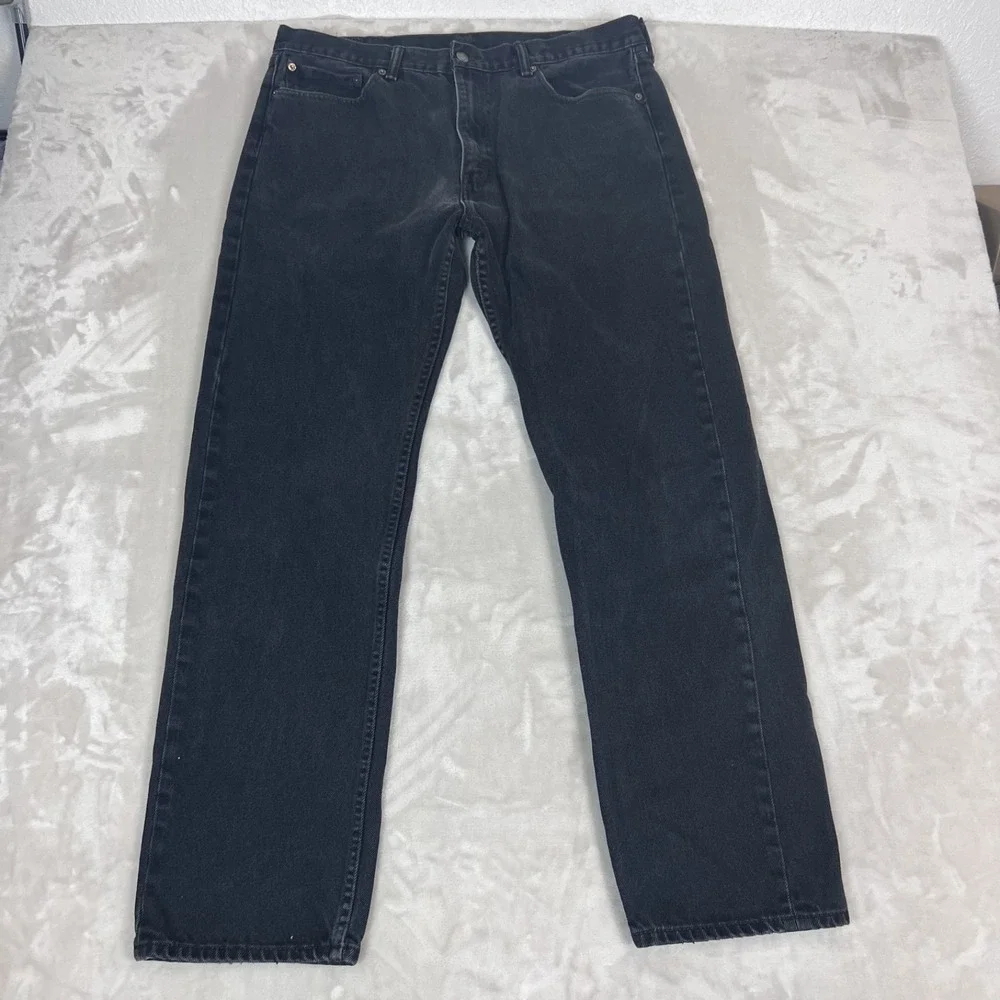 Y2K Levis 505 Jeans Mens‎ 38x34 Black Denim Straight Classic Grunge Americana